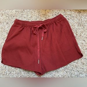 Waffle knit comfy shorts